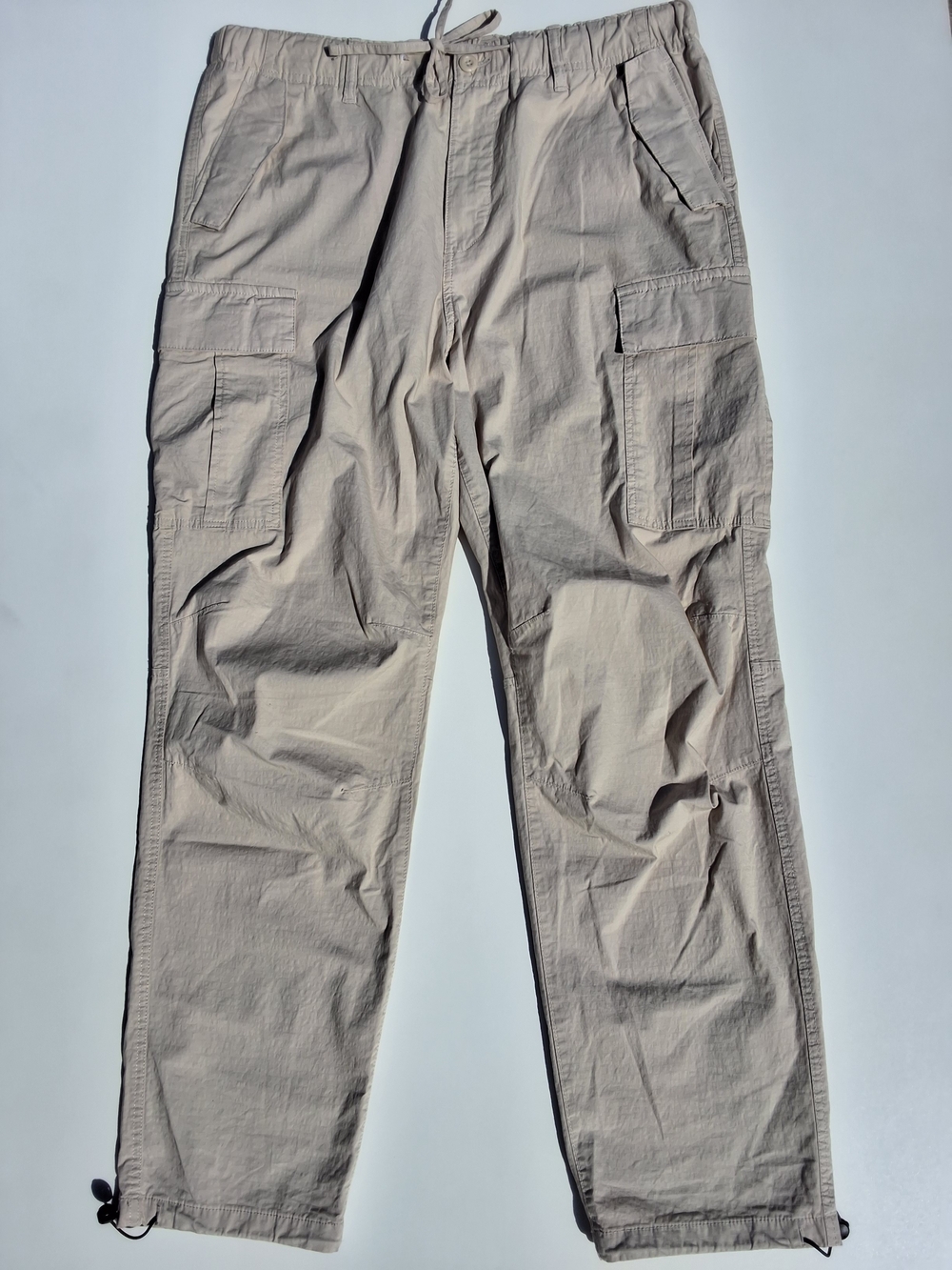 H&M Men's Regular Fit Light Beige Cargo Pants